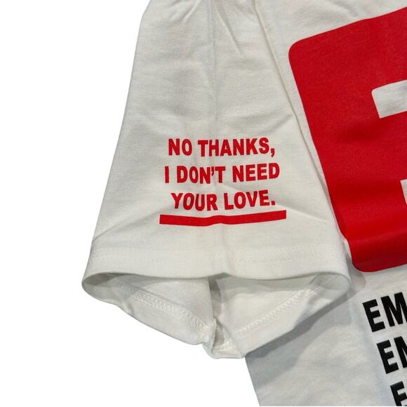 Emotionally Unavailable x Champion E.U. White T-Shirt *RARE*NEW IN BAG* Size S - Picture 4 of 7